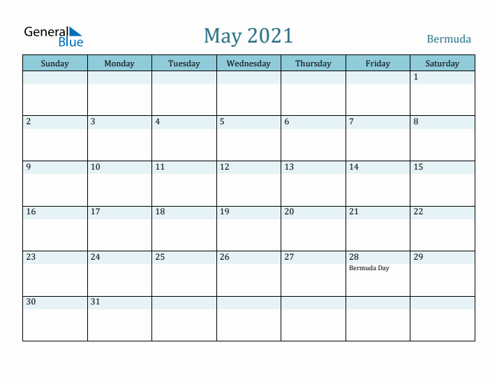 May 2021 Calendar with Holidays