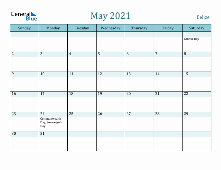 May 2021 Calendar with Holidays