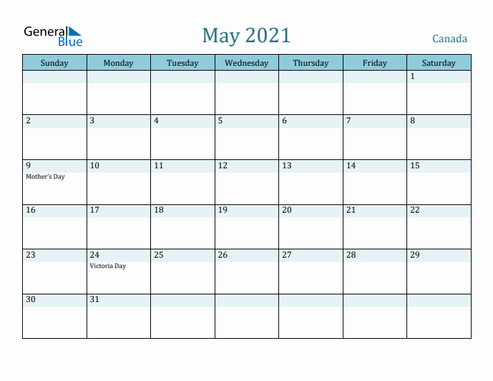 May 2021 Calendar with Holidays