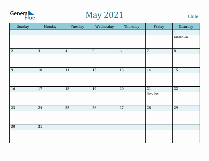 May 2021 Calendar with Holidays