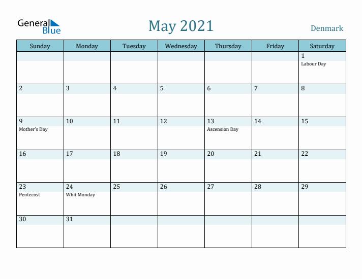 May 2021 Calendar with Holidays