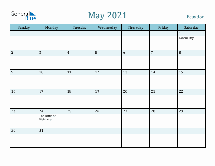 May 2021 Calendar with Holidays