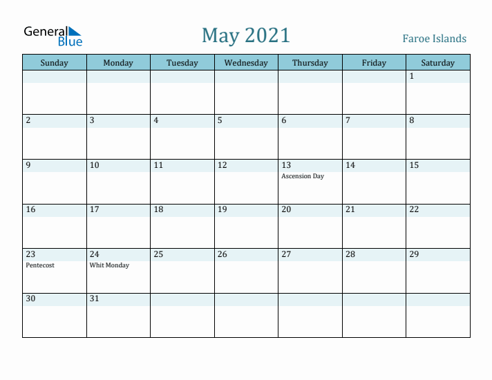 May 2021 Calendar with Holidays