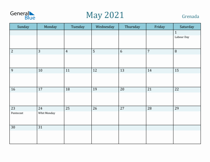 May 2021 Calendar with Holidays