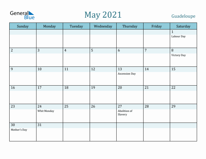 May 2021 Calendar with Holidays