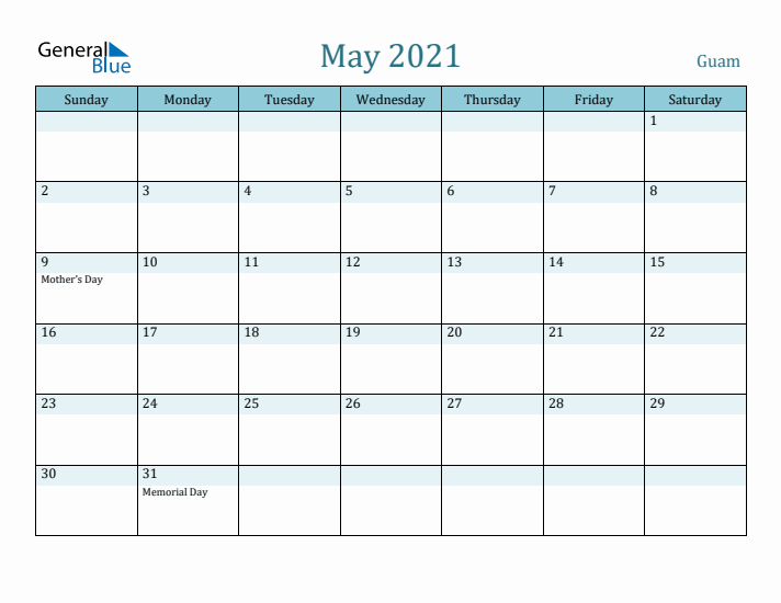 May 2021 Calendar with Holidays