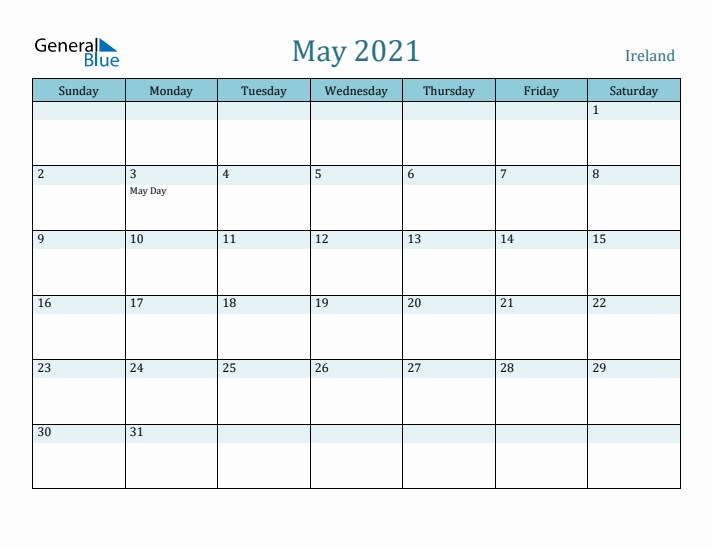 May 2021 Calendar with Holidays