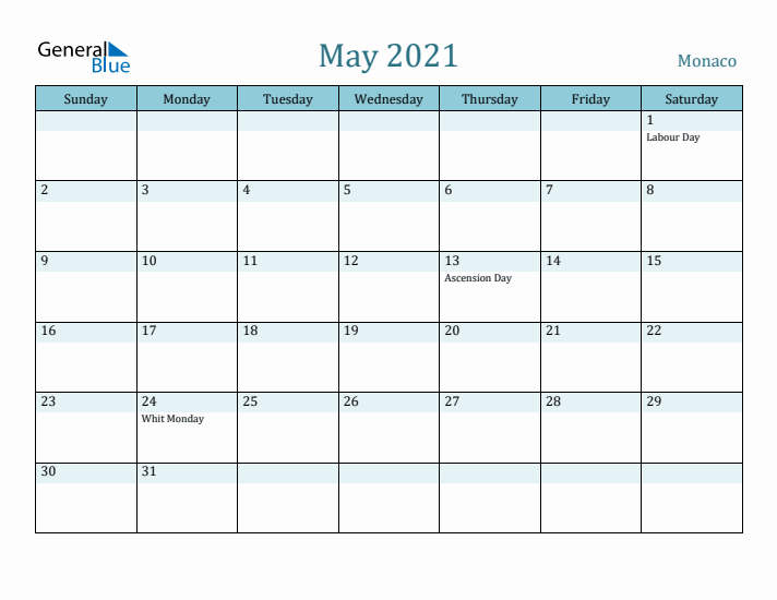 May 2021 Calendar with Holidays