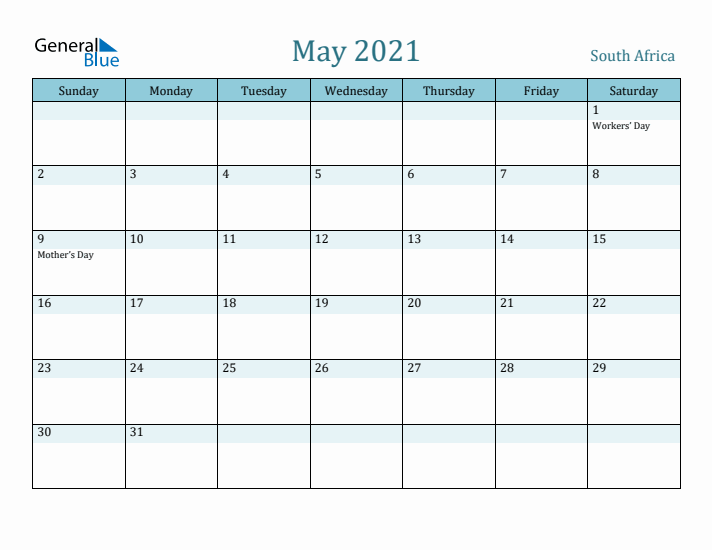 May 2021 Calendar with Holidays