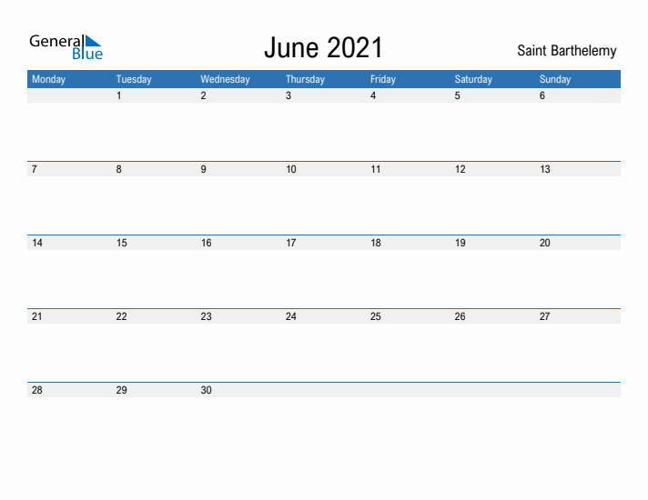 Fillable June 2021 Calendar