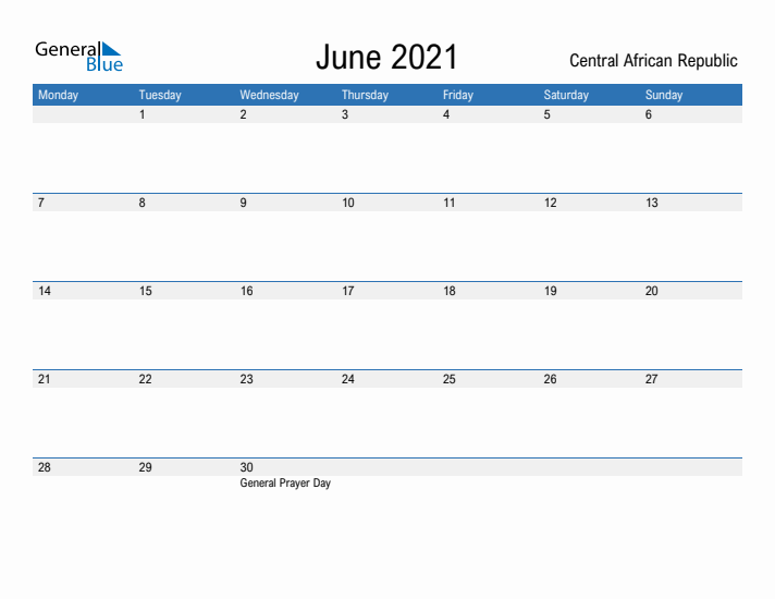 Fillable June 2021 Calendar