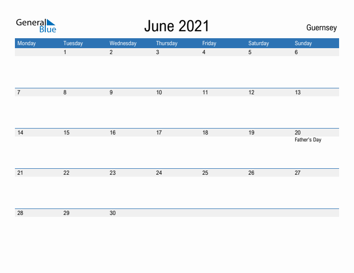 Fillable June 2021 Calendar