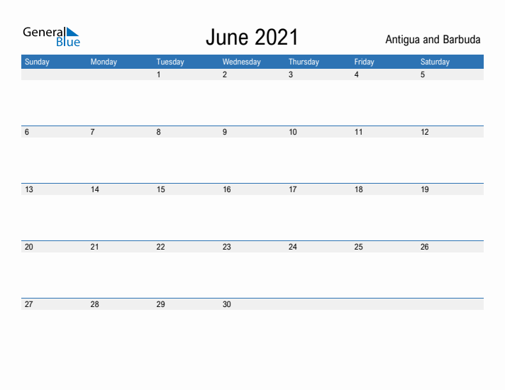 Fillable June 2021 Calendar