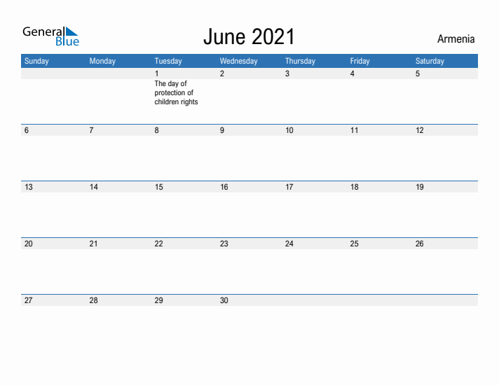 Fillable June 2021 Calendar