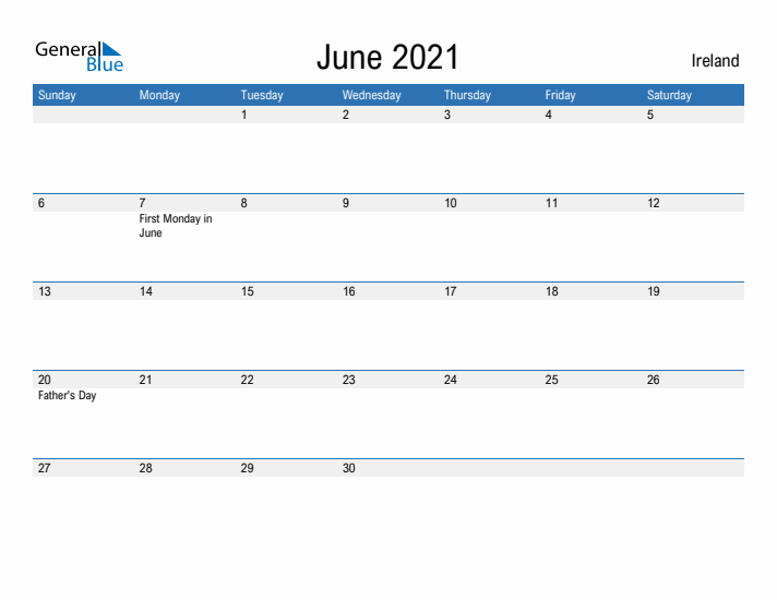 Fillable June 2021 Calendar