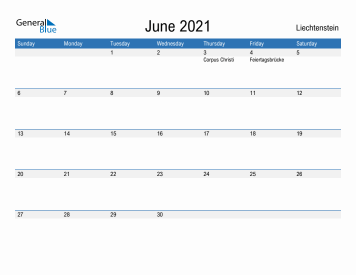 Fillable June 2021 Calendar