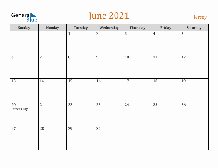 June 2021 Holiday Calendar with Sunday Start