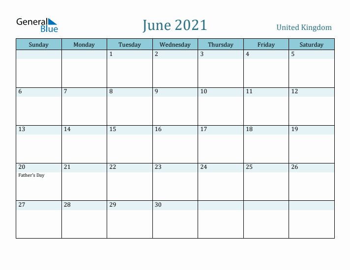 June 2021 Calendar with Holidays