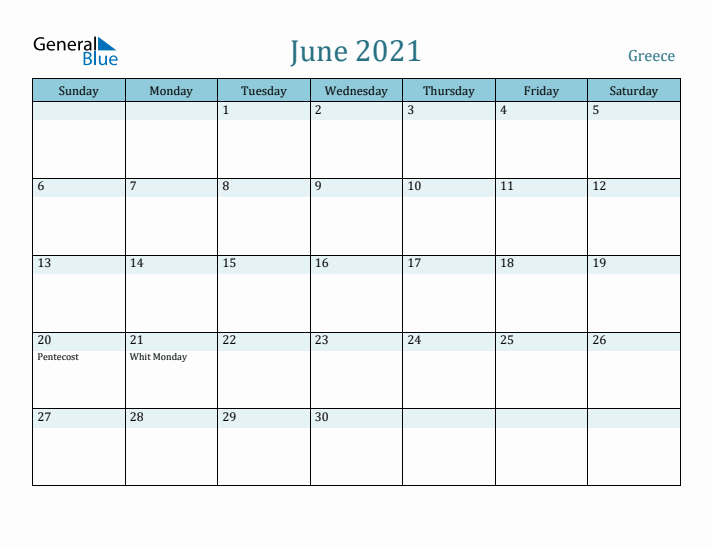 June 2021 Calendar with Holidays