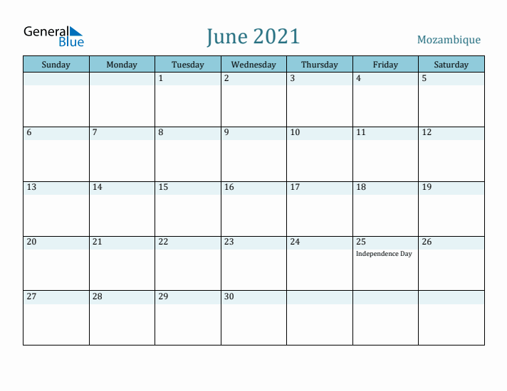 June 2021 Calendar with Holidays