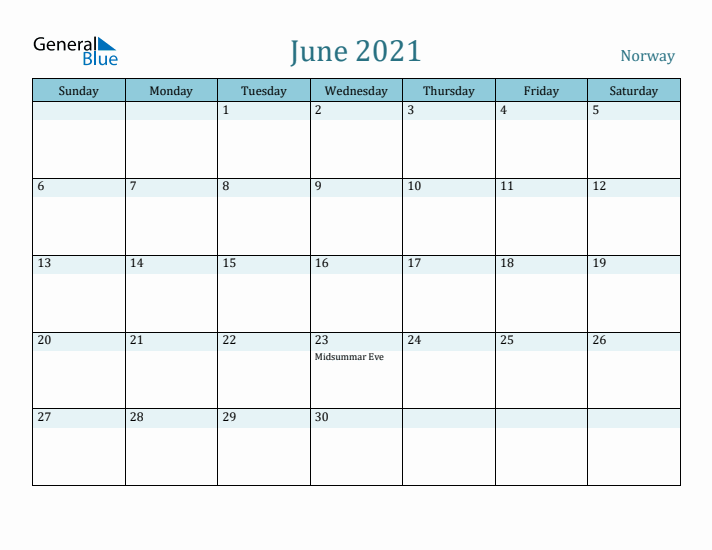 June 2021 Calendar with Holidays