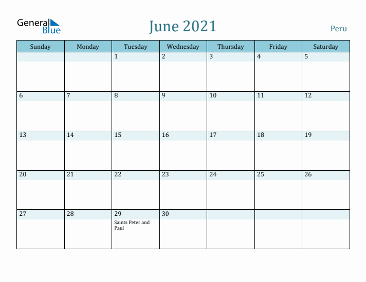 June 2021 Calendar with Holidays