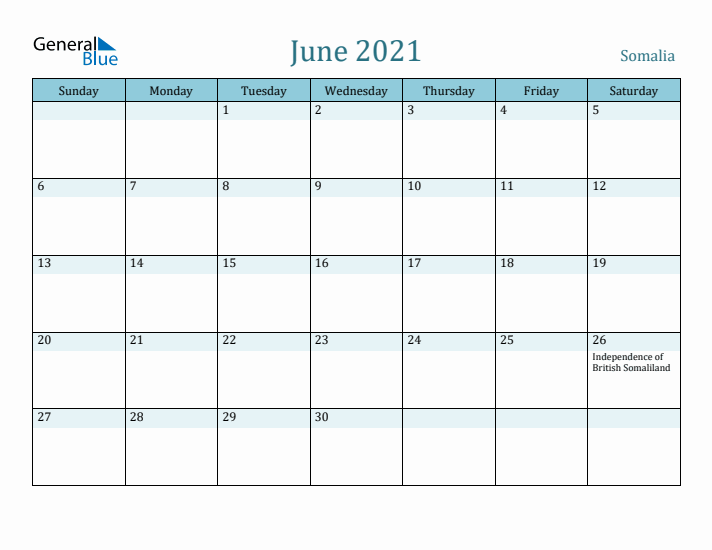 June 2021 Calendar with Holidays