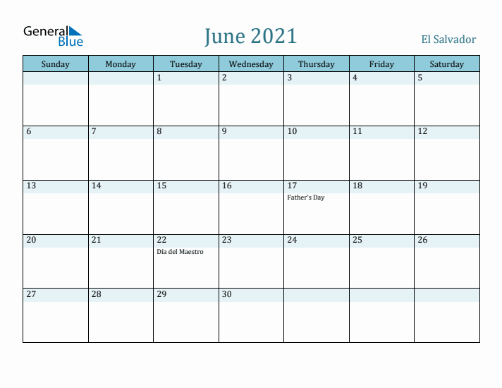 June 2021 Calendar with Holidays