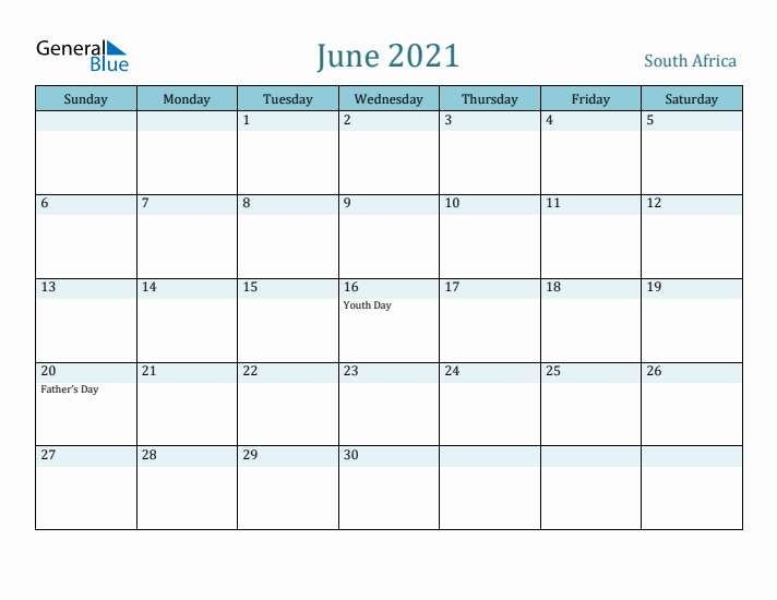 June 2021 Calendar with Holidays