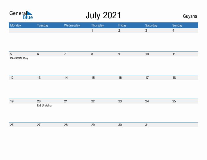 Fillable July 2021 Calendar