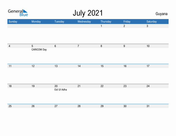 Fillable July 2021 Calendar