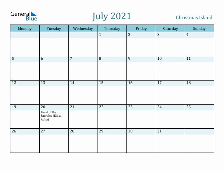 July 2021 Calendar with Holidays