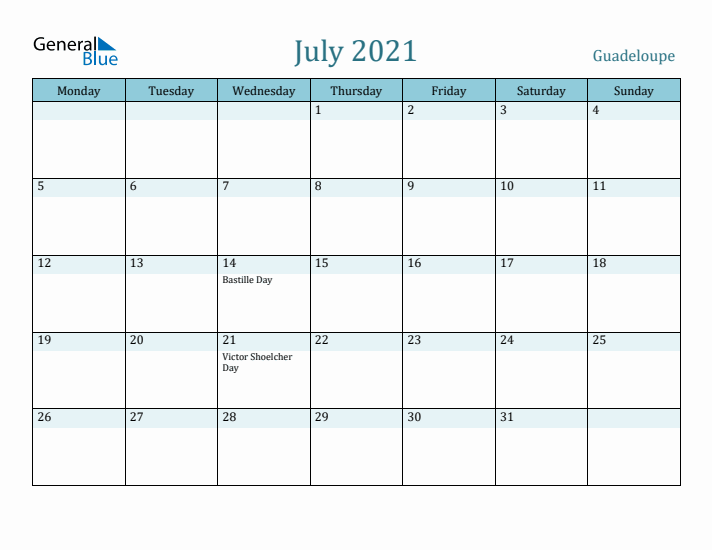 July 2021 Calendar with Holidays