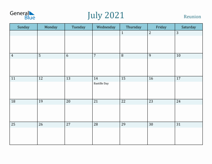 July 2021 Calendar with Holidays