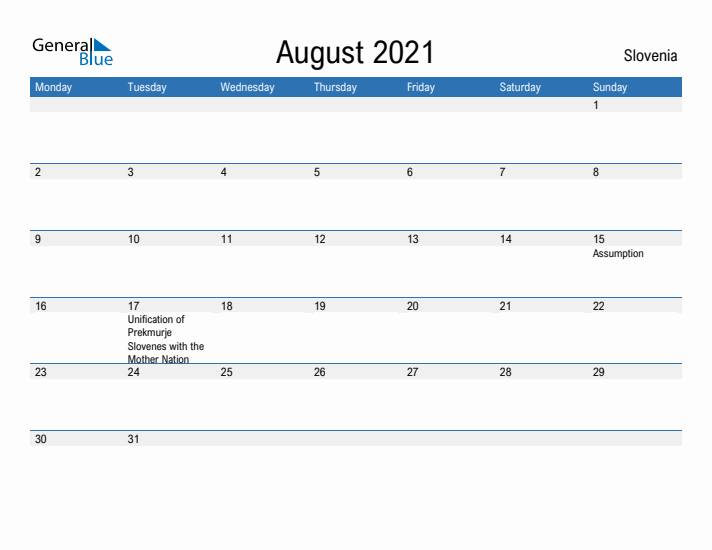 Fillable August 2021 Calendar