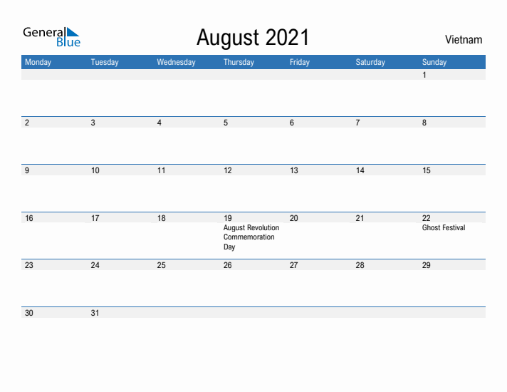 Fillable August 2021 Calendar