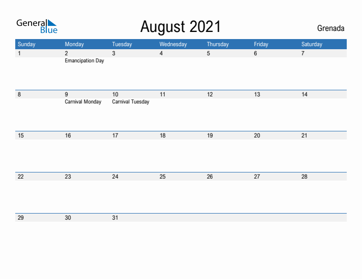 Fillable August 2021 Calendar