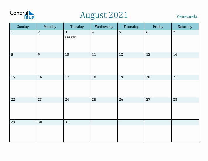 August 2021 Calendar with Holidays