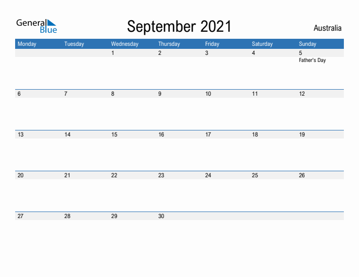 Fillable September 2021 Calendar