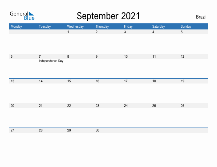 Fillable September 2021 Calendar