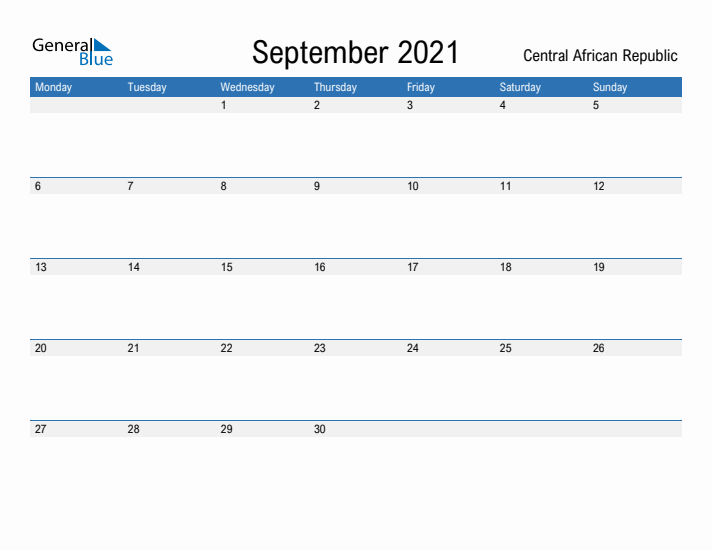 Fillable September 2021 Calendar