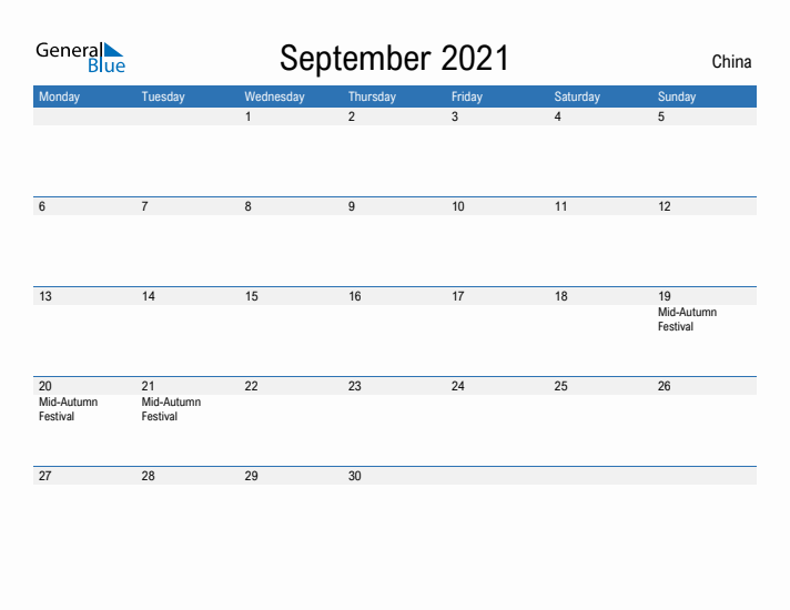 Fillable September 2021 Calendar