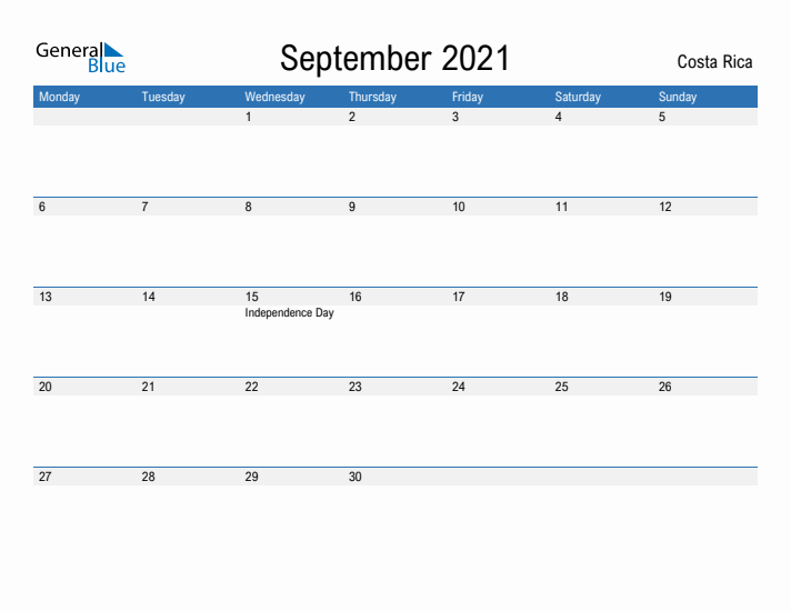 Fillable September 2021 Calendar