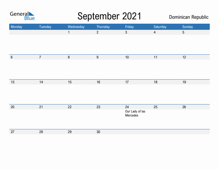 Fillable September 2021 Calendar