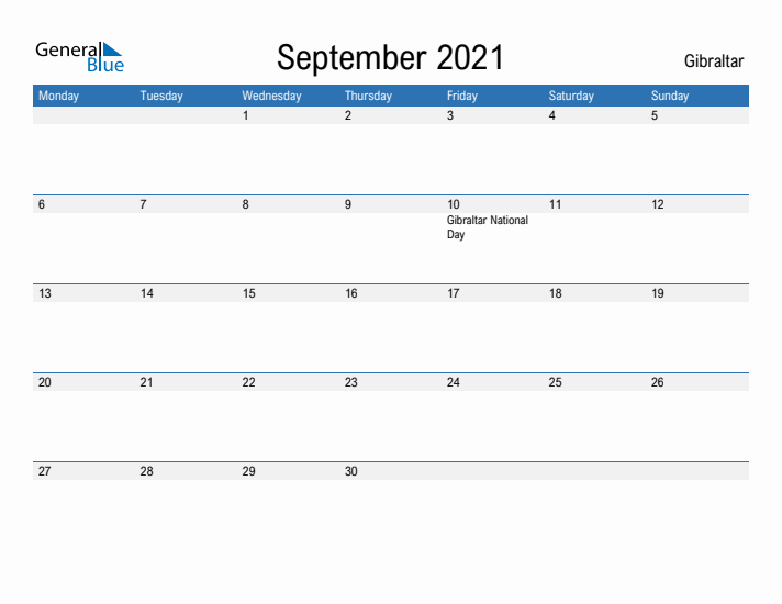 Fillable September 2021 Calendar