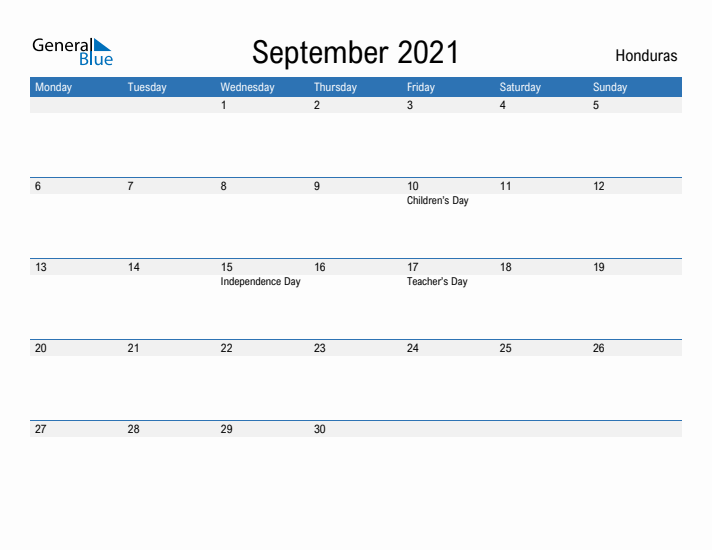 Fillable September 2021 Calendar