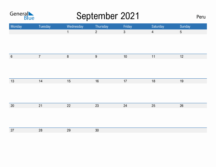 Fillable September 2021 Calendar