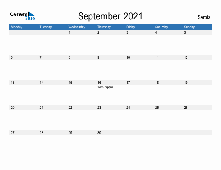 Fillable September 2021 Calendar