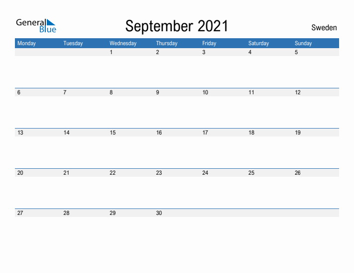 Fillable September 2021 Calendar