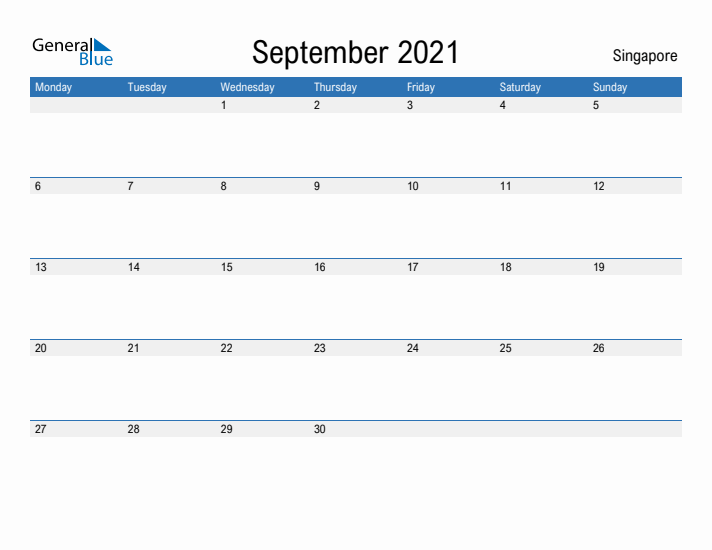 Fillable September 2021 Calendar